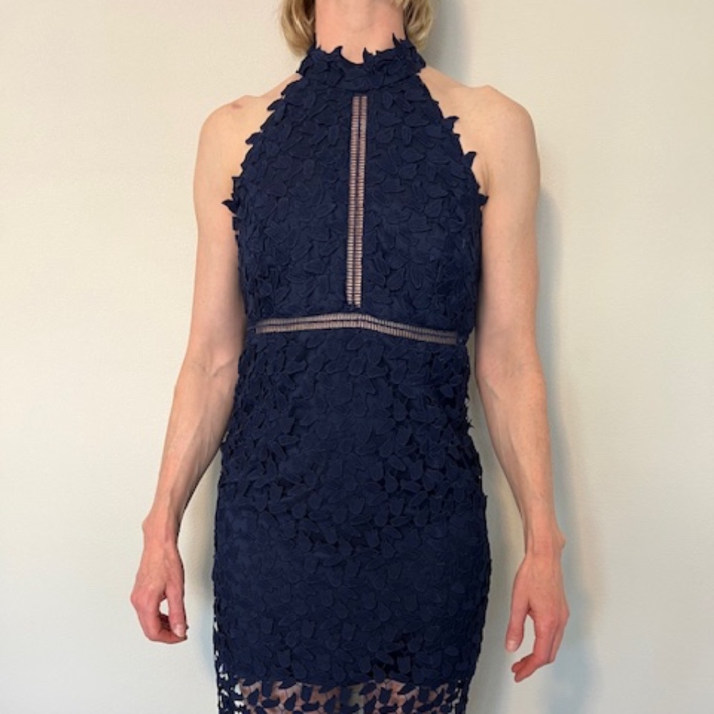 BARDOT applique dress